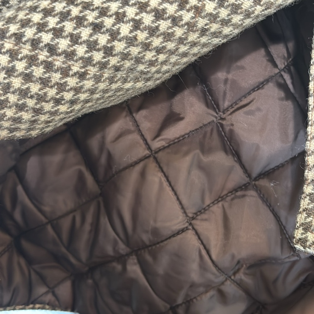 Vintage Pendleton Brown Houndstooth Quilted lining shacket medium - Picture 9 of 9